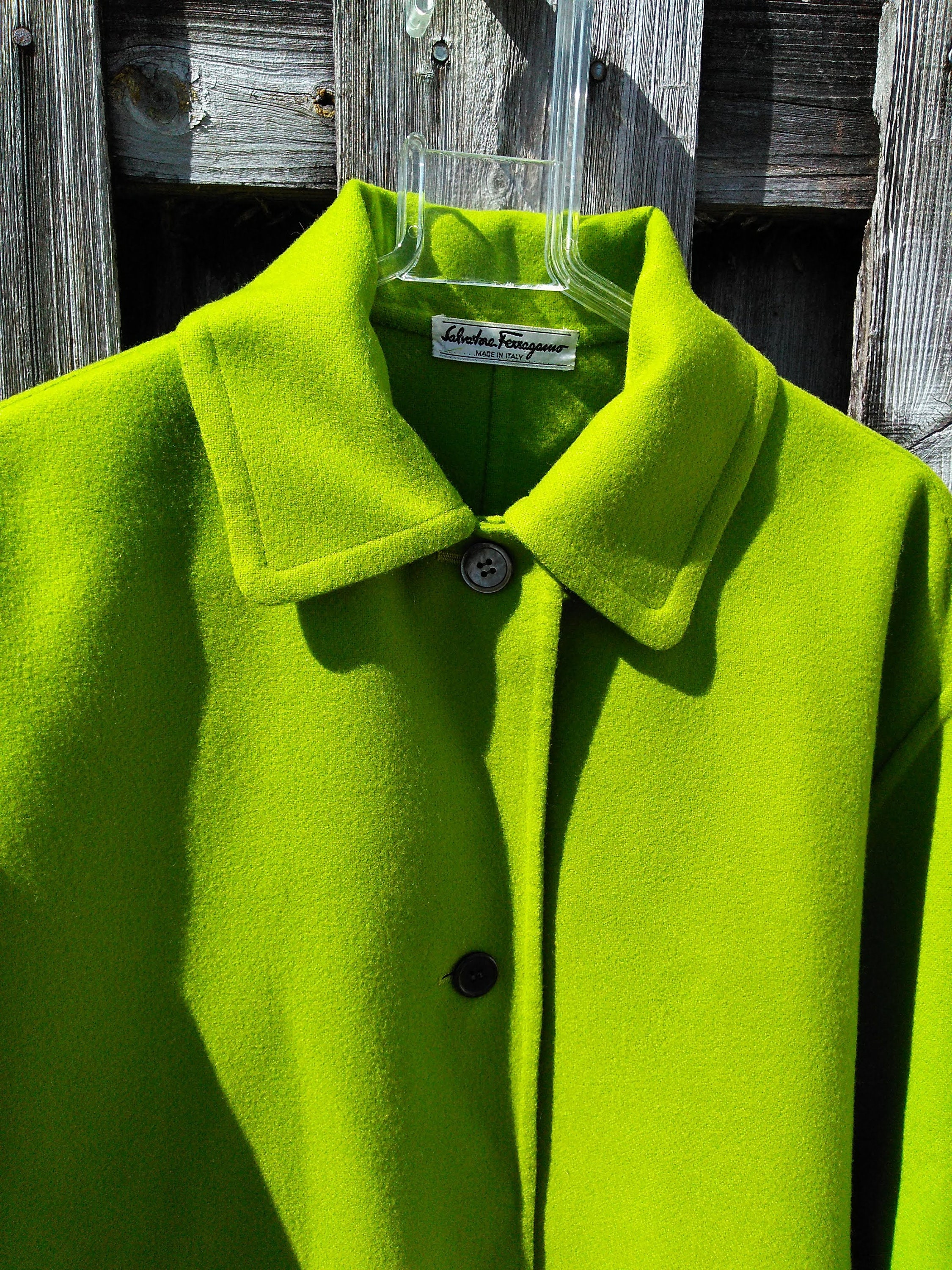 【送料&関税込】Ferragamo Olive Green Wool Blend Coat FERRAGAMO Olive green wool blend coat | gebnegozionline