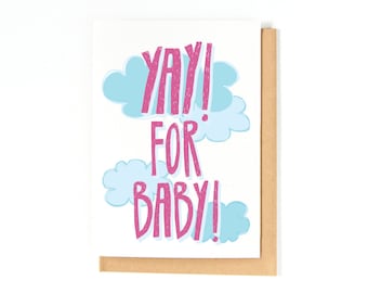 Welcome Baby Card - Baby Shower Card - Expectant Parents Card - New Baby Card - New Parents - Baby Congratulations Card - Expecting