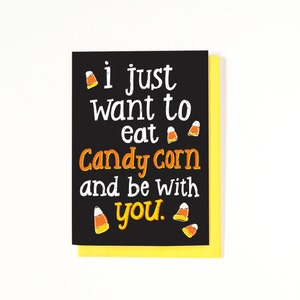 Fall Long Distance Relationship Card - Halloween Card - I Miss You Card - Halloween Greeting Card - Candy Corn Card - Fall Card - Autumn