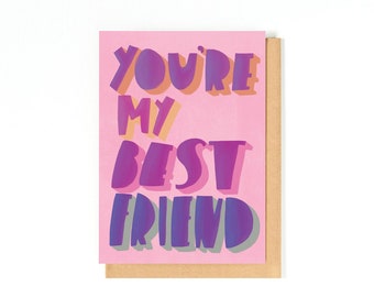 Best Friend Card - Just Because - Miss You Card - BFF - Besties - Greeting Card - Thinking Of You - Gift For Best Friend