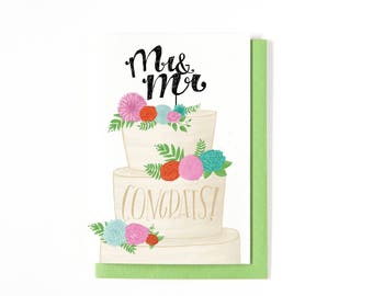 Gay mariage carte - mariage carte - M. & M. carte - Gay mariage homosexuel - mariage félicitations carte - carte de fiançailles - LGBT