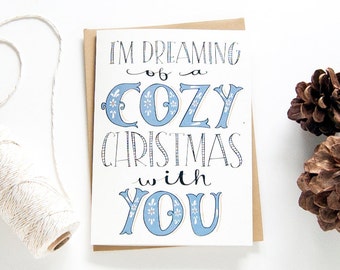 Long Distance Christmas Card - Relationship - Christmas Love Card - I Love You - Romantic Christmas - Christmas Greeting Card