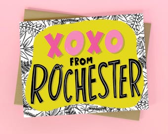Rochester New York Greeting Card, Upstate NY Pride, Thinking of You, Just Because Card, I Love New York Gift