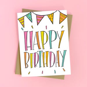 Alles Gute zum Geburtstag, Bunter Regenbogen-Geburtstagsgruß, Karten für Freunde, Beste Freundin Geburtstag Geschenkidee, Karte für Mitarbeiter, Kollegen