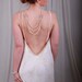 Back drop necklace - Statement Wedding Necklace - Art Deco Style Wedding Necklace - Great Gatsby - Bridal