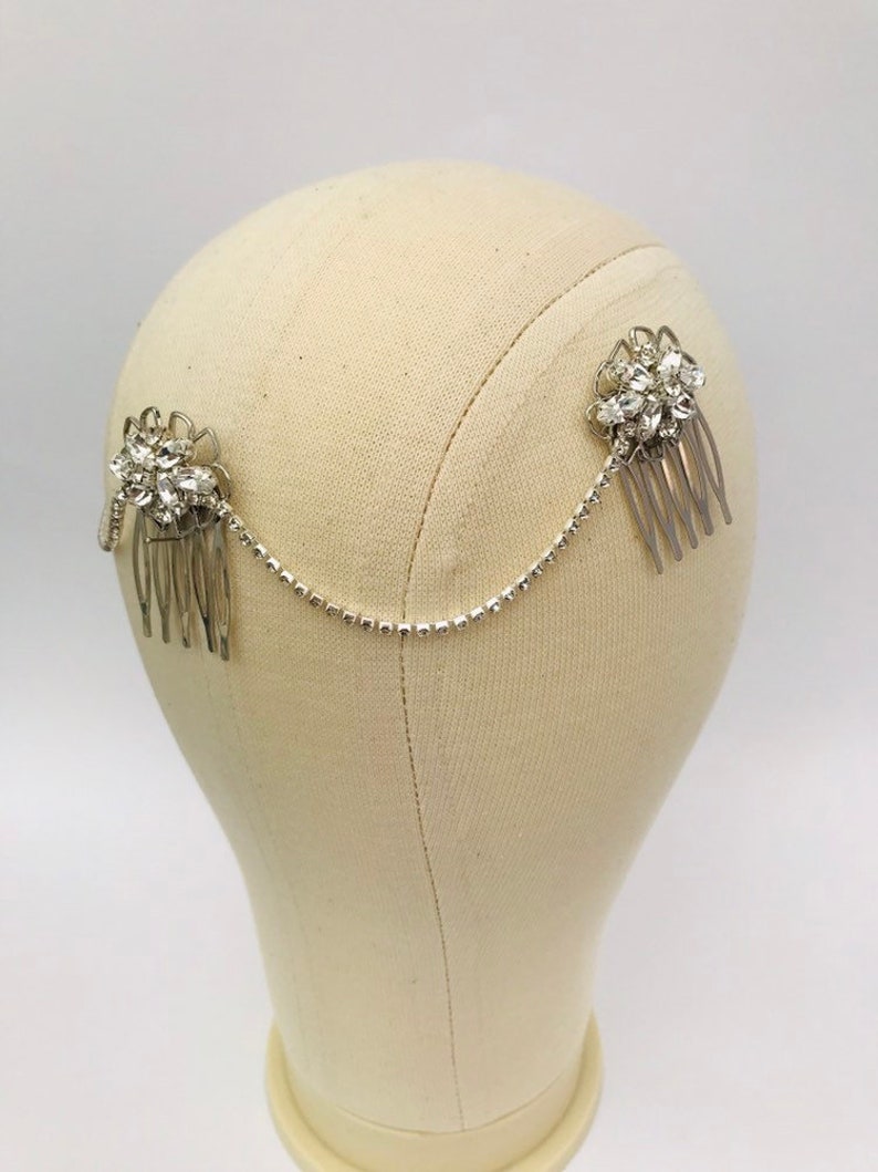 bridal hair chain Gatsby 1920s hair chain. bridal headpiece Hair accessory Art Deco Hair chain headpiece