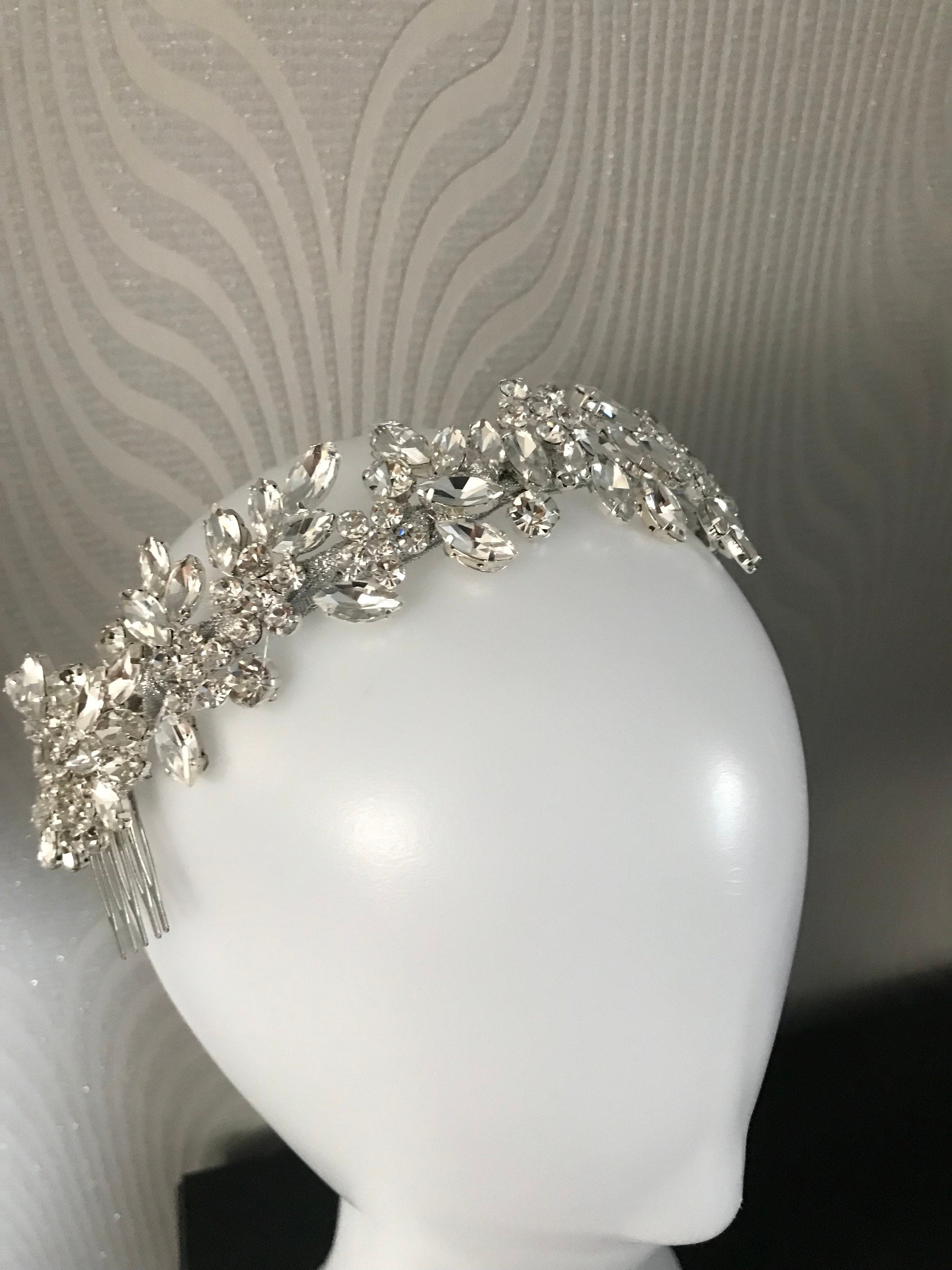 Flower Bridal Headband Bridal Headpiece Wedding Headpiece - Etsy UK