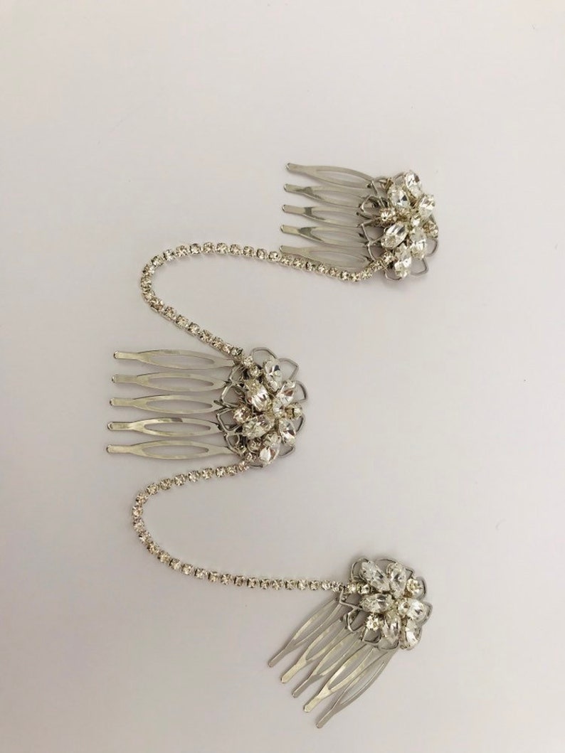 bridal hair chain Gatsby 1920s hair chain. bridal headpiece Hair accessory Art Deco Hair chain headpiece