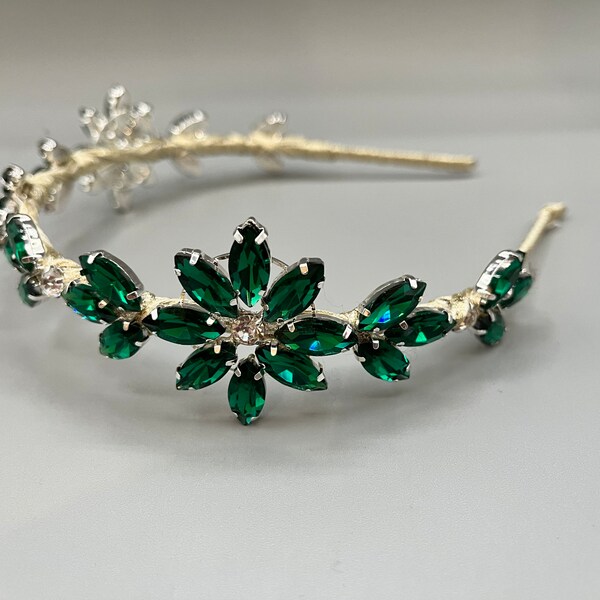 Emerald Headpiece Etsy UK