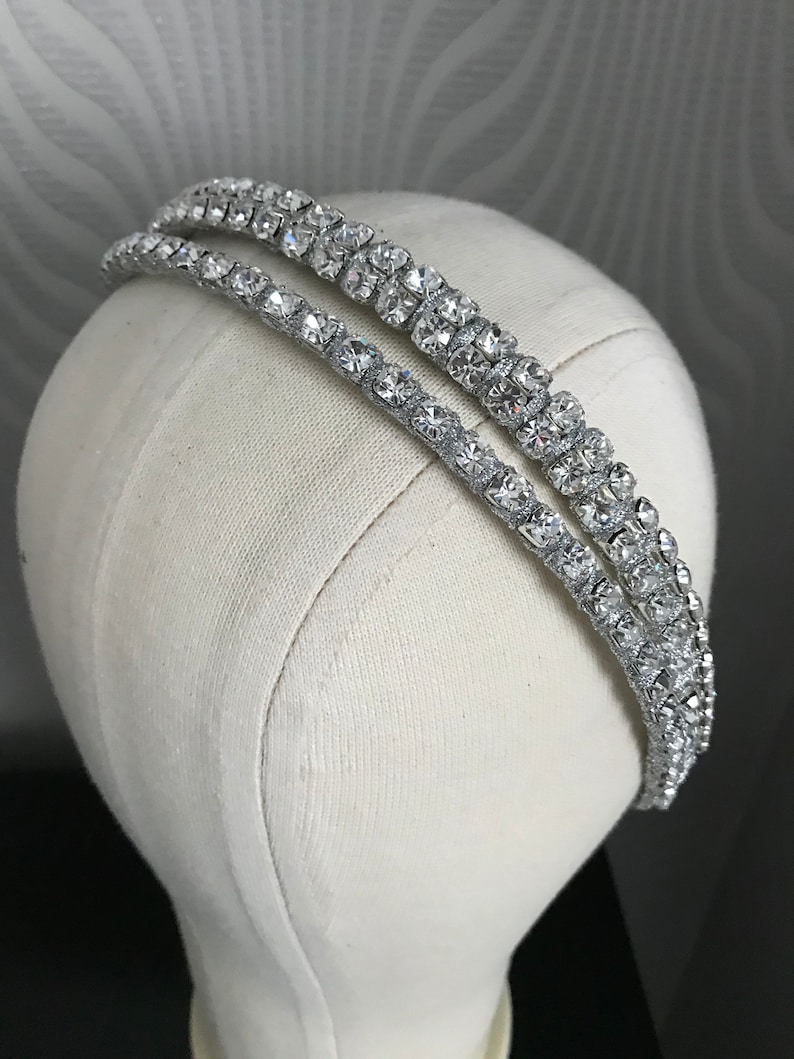 Crystal bridal headband Diamante Alice band Wedding Etsy