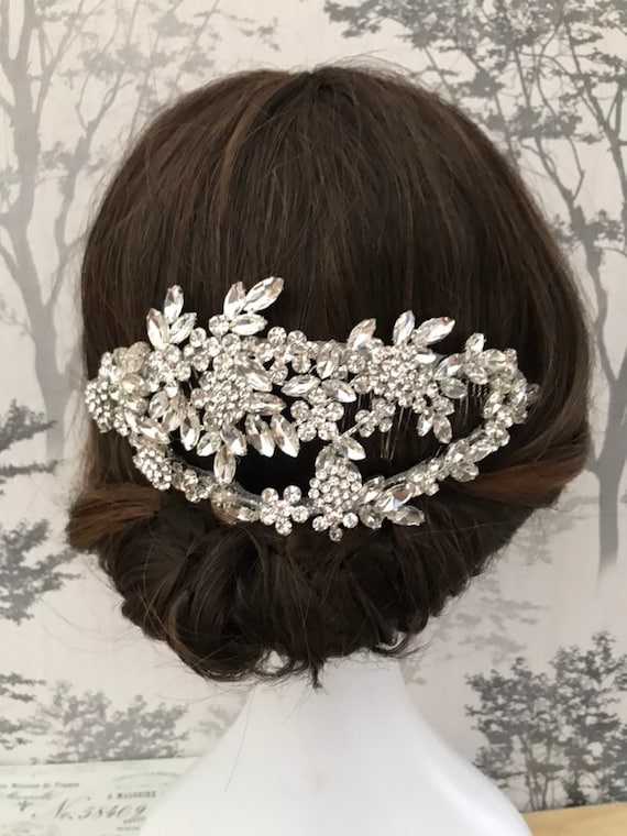 Extra Large Bridal Hair Comb Wedding Hair Accessory Hair Etsy