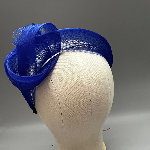 Colbolt blue Fascinator Knot Headband - Perfect for Races or Mother of the Bride, Wedding Guest Headwear, hatinator