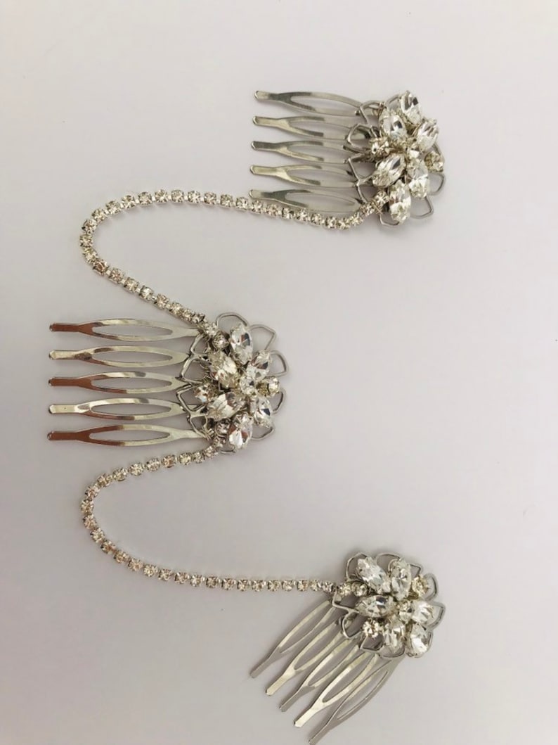 bridal hair chain Gatsby 1920s hair chain. bridal headpiece Hair accessory Art Deco Hair chain headpiece