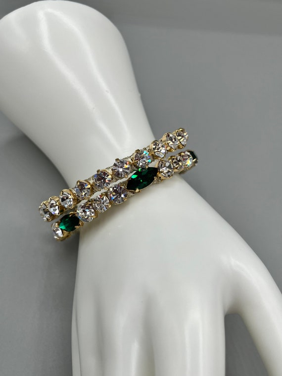 Emerald green and gold bracelet discount
