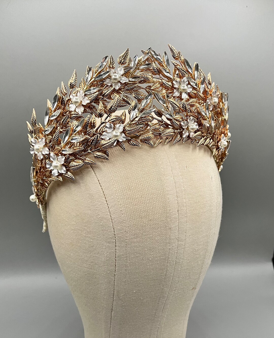 Gold Leaf Flower Crown Headband Kates Crown Inspiration Coronation