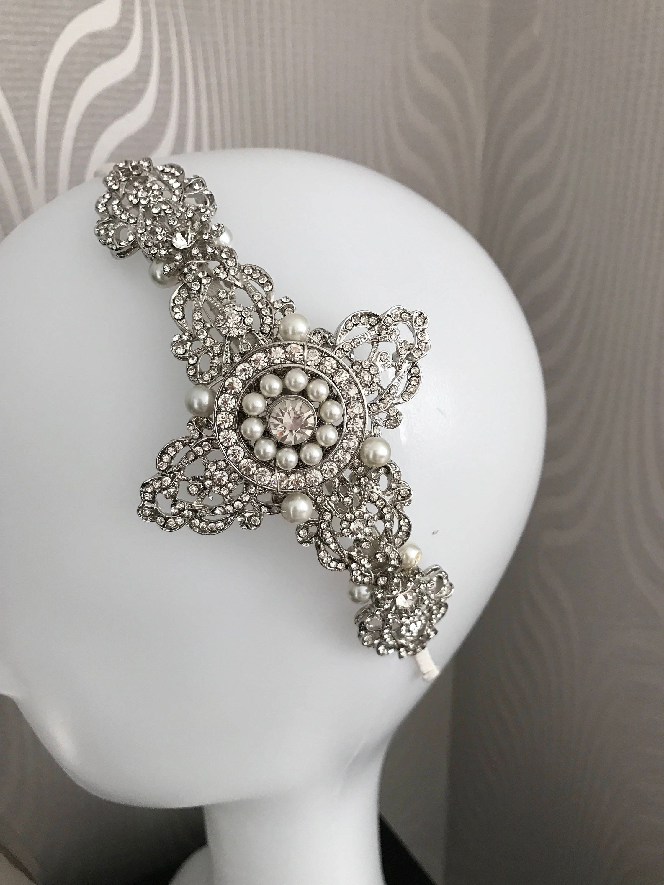 Crystal Bridal Headband Art Deco Bridal Headpiece 1920s | Etsy