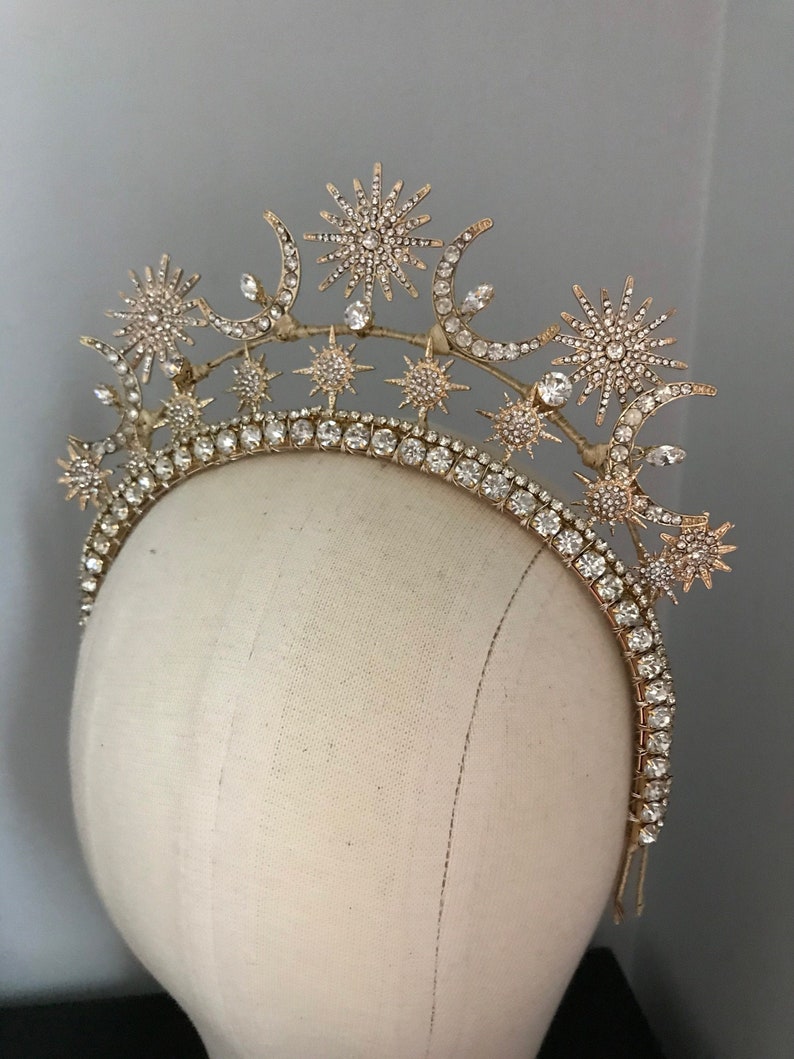 Star Halo Crown celestial tiara star headband moon tiara Etsy