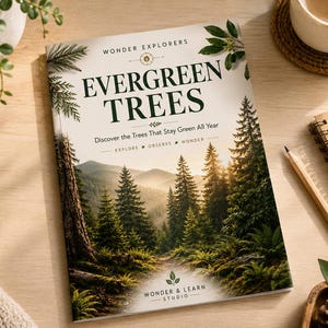 Evergreen Trees Printable Workbook | Nature Study, Kids Activities (PDF Download)