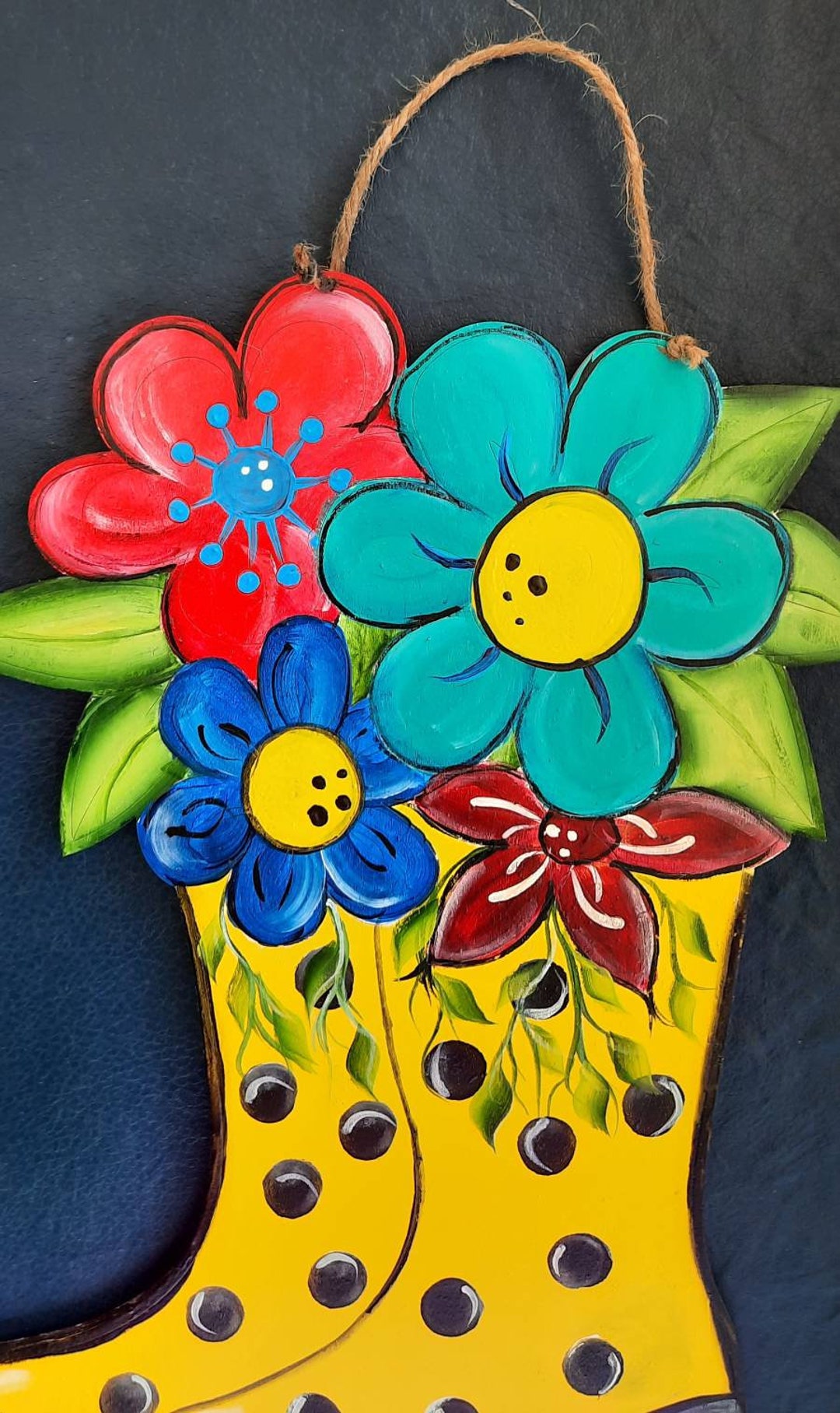 Fun, Hand Painted, Door Decor, Wood Wreath Sign, Outdoor, Summer, Door