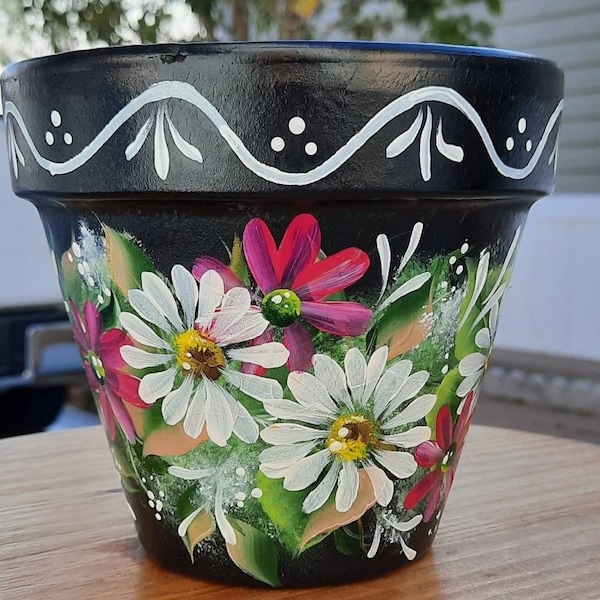Clay Flower Pot Etsy