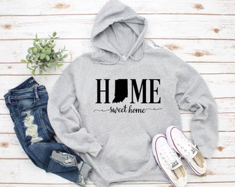 Indiana Home Sweet Home Unisex Heavy Blend Hooded Sweatshirt