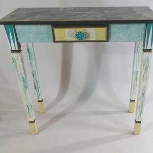 G ||  Carved Leg Hall Table w-Drawer | Hand-Painted | 30x12x30H | As Shown or Custom Colors
