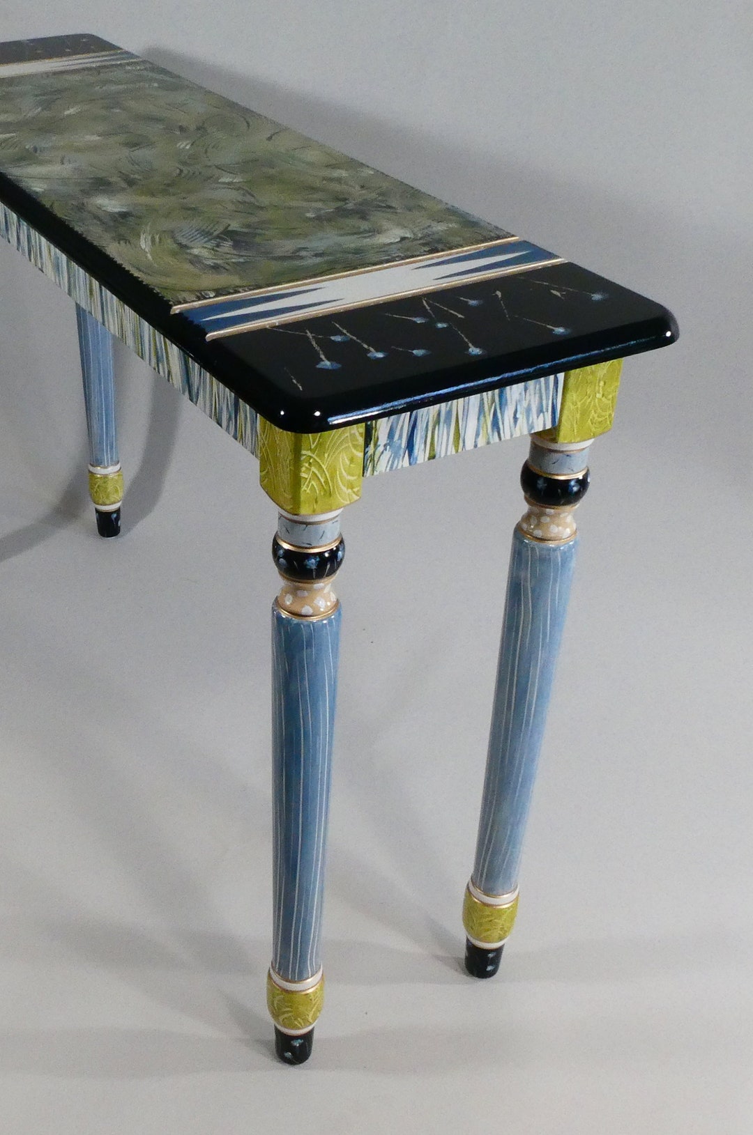 G || Console Table W-designer Top /desk/vanity/server | Hand-painted ...