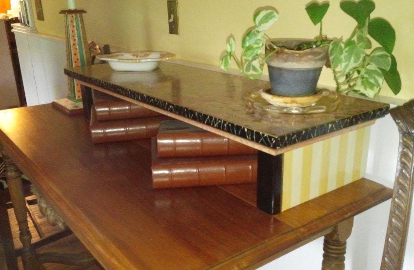 Table Top Riser Cover S || Wooden Table Top Riser | Solid Hardwood | Handpainted | 36w X 12d ...