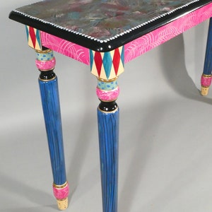 S ||  Long Hall Table | Hand-Painted | 47x14x30H | As Shown or Custom Colors
