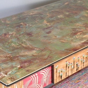 G Writing Desk/Dressing Table w-Drawer Hand-Painted 36x20x30H As Shown or Custom Colors image 4
