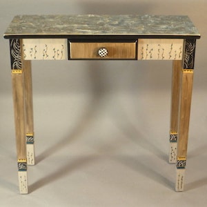 G ||  Carved Leg Hall Table w-Drawer | Hand-Painted | 30x12x30H | As Shown or Custom Colors