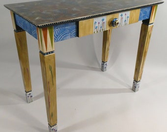 G ||  Writing Desk/Dressing Table w-Drawer | Hand-Painted | 36x20x30H | As Shown or Custom Colors