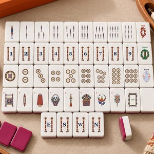 Weavers Terracotta Loom American Mahjong Set, 160 Acrylic Tiles, Themed Gift, Basic or Deluxe Set