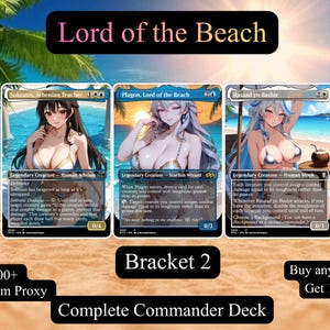 Lord of the Beach Azorius Commander Deck | Plagon Toughness Matters EDH Proxy | 100+ Custom Art Cards + Free Tokens