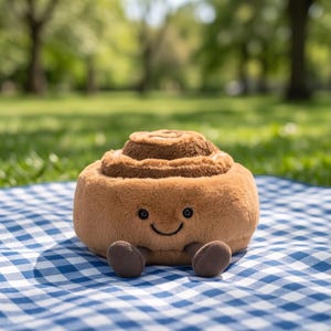 Peluche Jellycat Amuseable Cinnamon Roll, Peluche gourmande mignonne, Décoration kawaii pour chambre, Peluche sucrée en forme de pâtisserie, Cadeau unique pour enfants