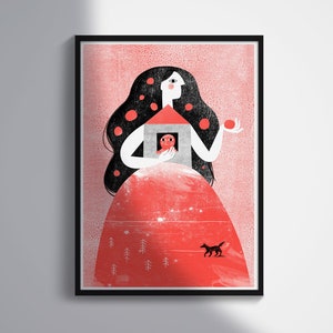 I Am A Home, Motherhood Art Print, Limited Edition Risograph Print