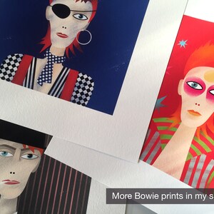 9 Portraits of David Bowie, Bowie Art Print, Ziggy Stardust, Thin White Duke, Rebel Rebel, Diamond Dogs, Black Star, Alladin Sane image 5