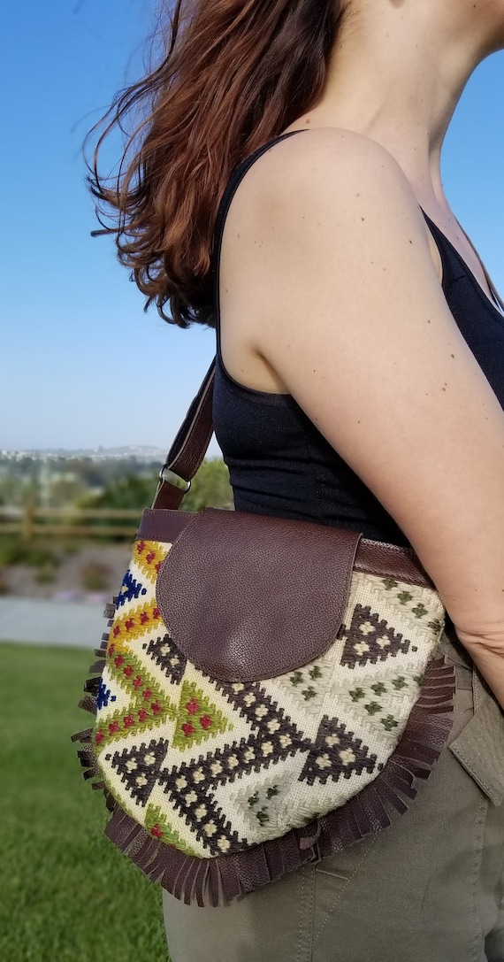 Vintage Handbag Crossbody,Vintage Carpet Bag,Vinta