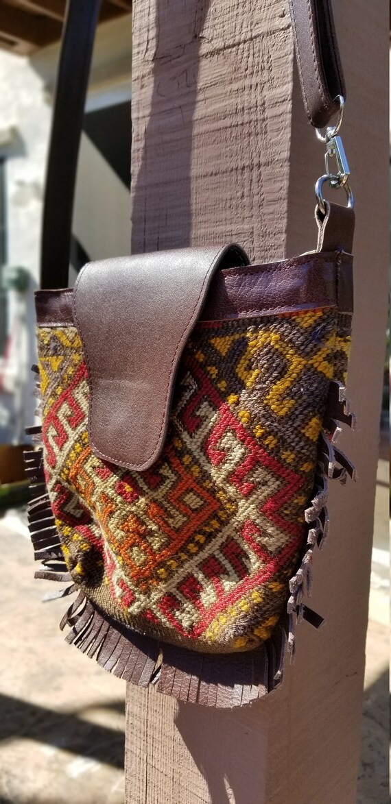 Vintage Handbag Crossbody,Vintage Carpet Bag,Vint… - image 5