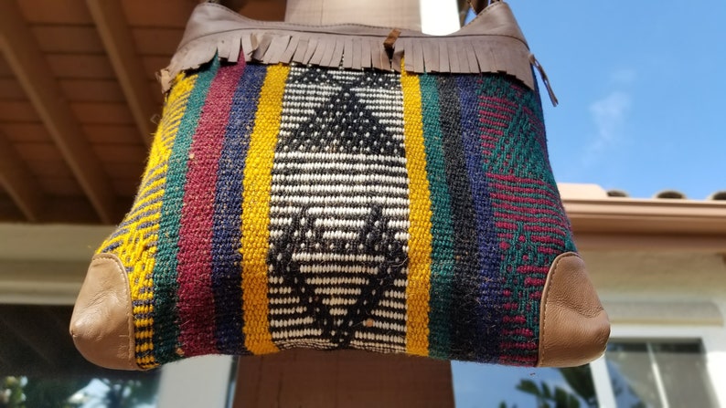 Vintage Handbag Crossbody,Vintage Carpet Bag,Vintage Shoulder Bag,Vintage Handbag,Vintage Leather Bag,Vintage Kilim Bag,Crossbody bag image 6