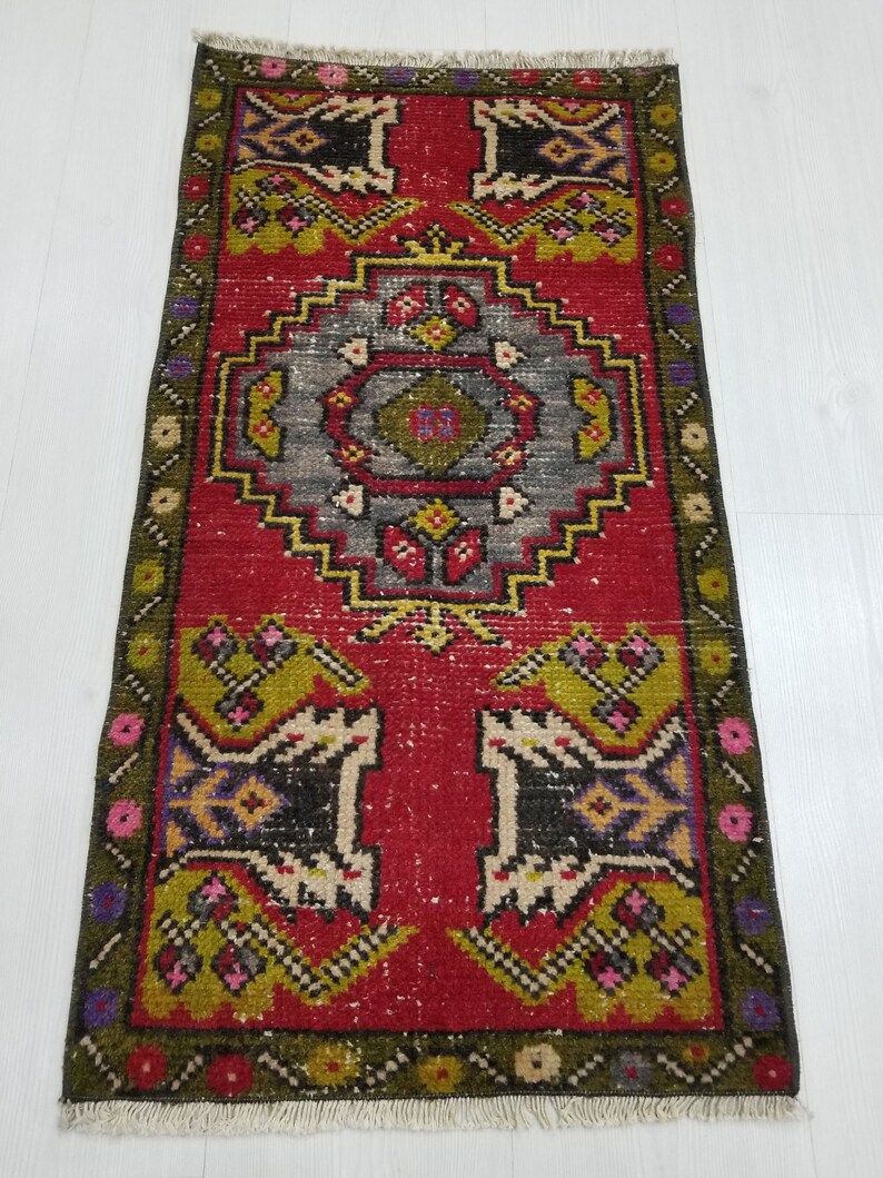 2 by 3 rug Small Rug Small Vintage Rug Small Oushak Rug Etsy