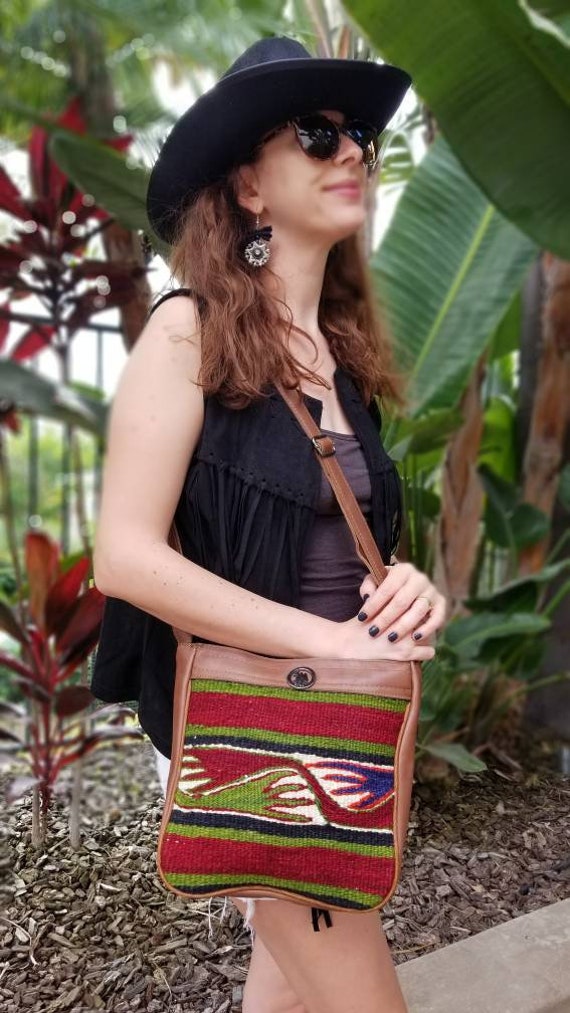 Vintage Crossbody Bags Vintage Kilim Bag Boho Crossbody Purse