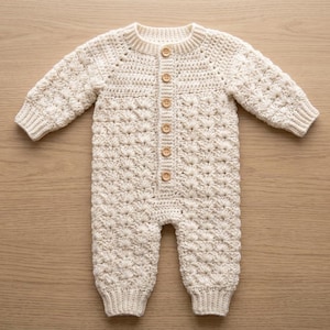 Crochet Baby Romper Pattern PDF, Easy Baby Romper, Instant Download.
