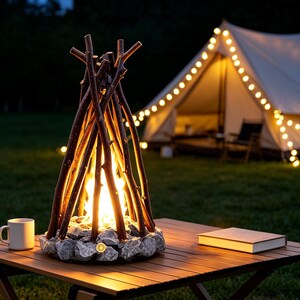 Fire lamp Patio flame ファイヤーライト LEDファイヤーフレイム RGB