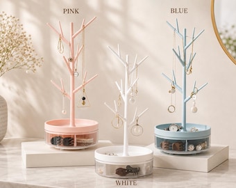 Jewelry Organizer Tree Stand, Necklace Holder, Earring Display, Bracelet Storage Rack, Vanity Jewelry Organizer, Gift for Her