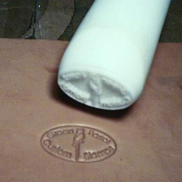 Maker Stamp For Jared W Maine Outline Leather Tool 1 3/4 inch wide  Stamp