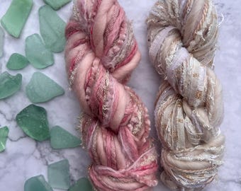 Twist sustainable fiber pack | Upcycled weaving art yarn bundle, fiber art supply, destash mini loom sampler, knitting, mixed media, crochet