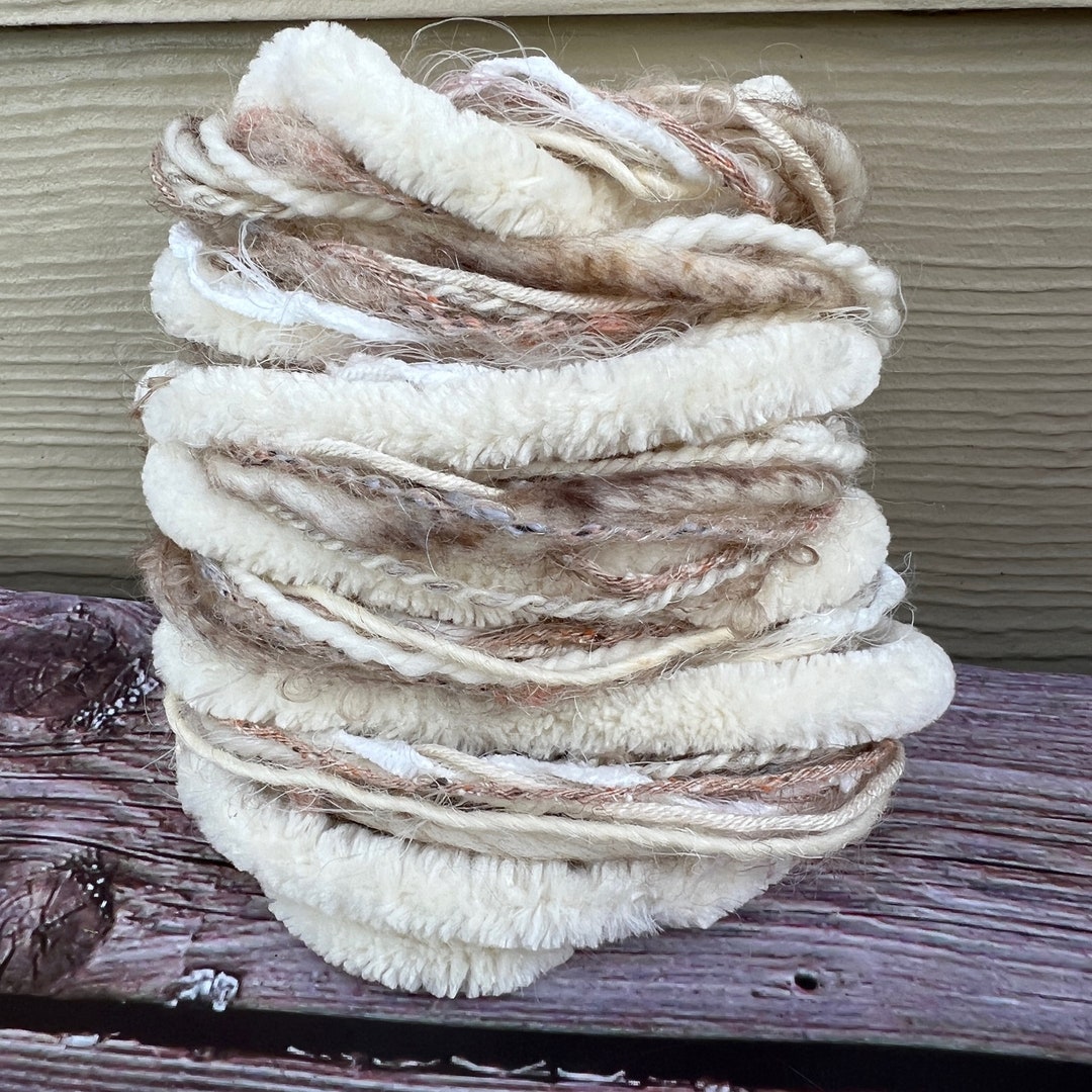 Oat Sustainable Art Yarn Bundle & Upcycled Weaving Fiber Pack Fiber Art