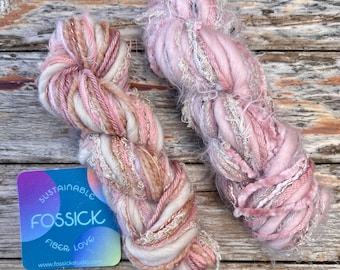 Paquete de fibras sostenibles Twist / Paquete de hilo reciclado para arte de tejido, material para arte de fibra, muestrario de mini telares descatalogados, tejido, fieltrado, crochet