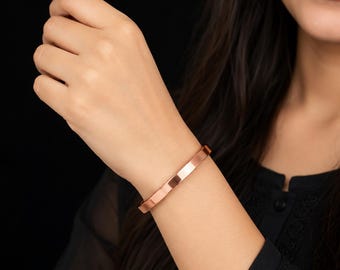 Brazalete de cobre 100 % puro: Brazalete redondo grueso, alivio para la artritis.